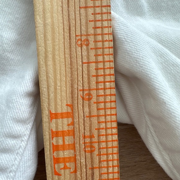 PAIGE White Denim Cuff Hem Bermuda Shorts Women's Size 28 - Picture 7 of 8